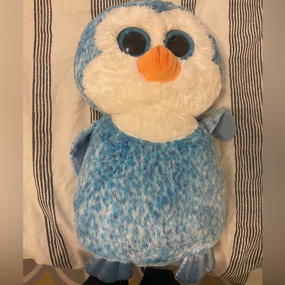 Ty Other - Ty 16 inch Beanie Boos Ice Cube owl with glitter eyes